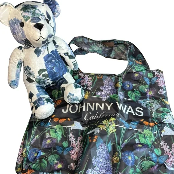 JOHNNY WAS Pretty Dancer Bear + Botanical Butterfly Tote NWT - Picture 8 of 9